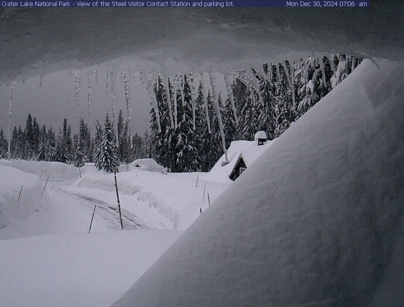Crater Lake Reaches Highest Snowfall Depth of this Winter Season