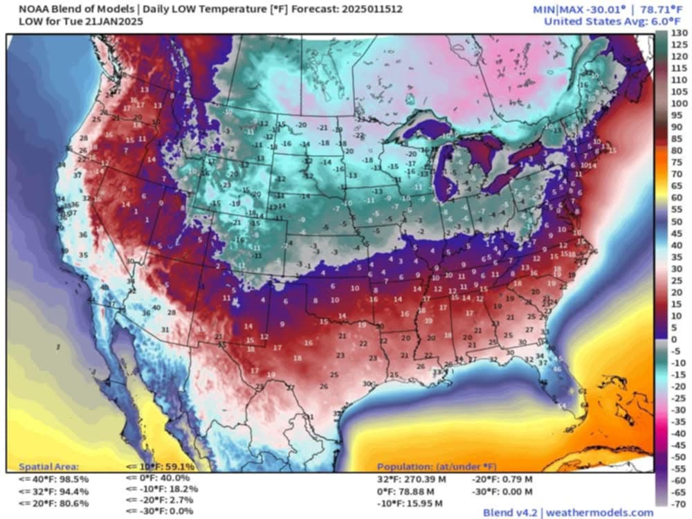 Arctic Blast Set to Bring Record-Breaking Cold Across United States