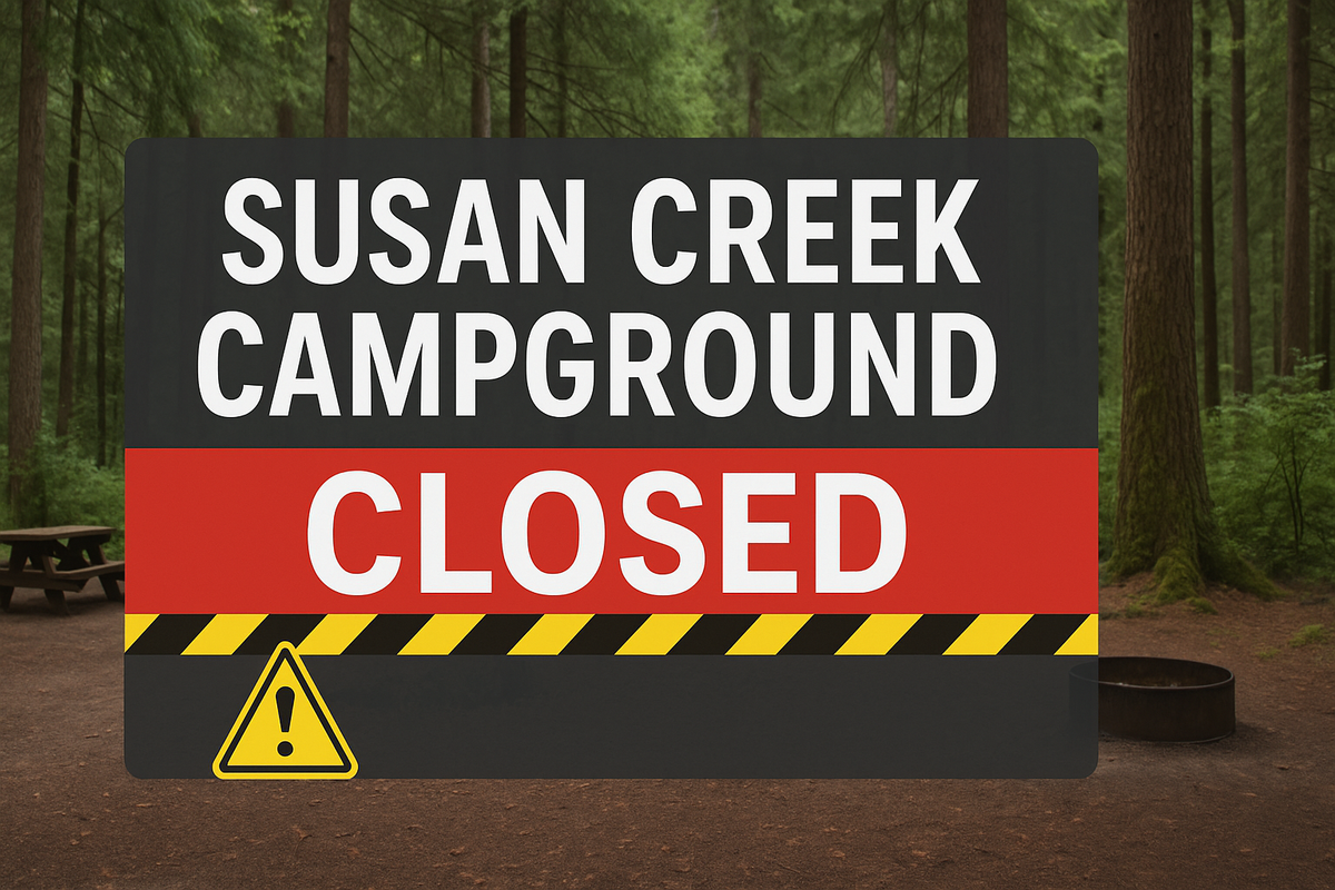 Susan Creek Campground closed for weeklong sanitation; day-use area remains open