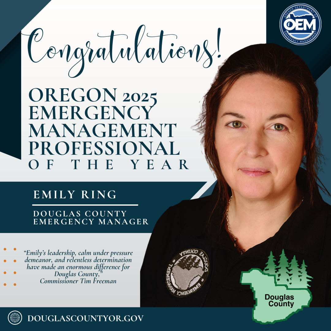 Douglas County’s Emily Ring Named Oregon’s 2025 Emergency Management Professional of the Year