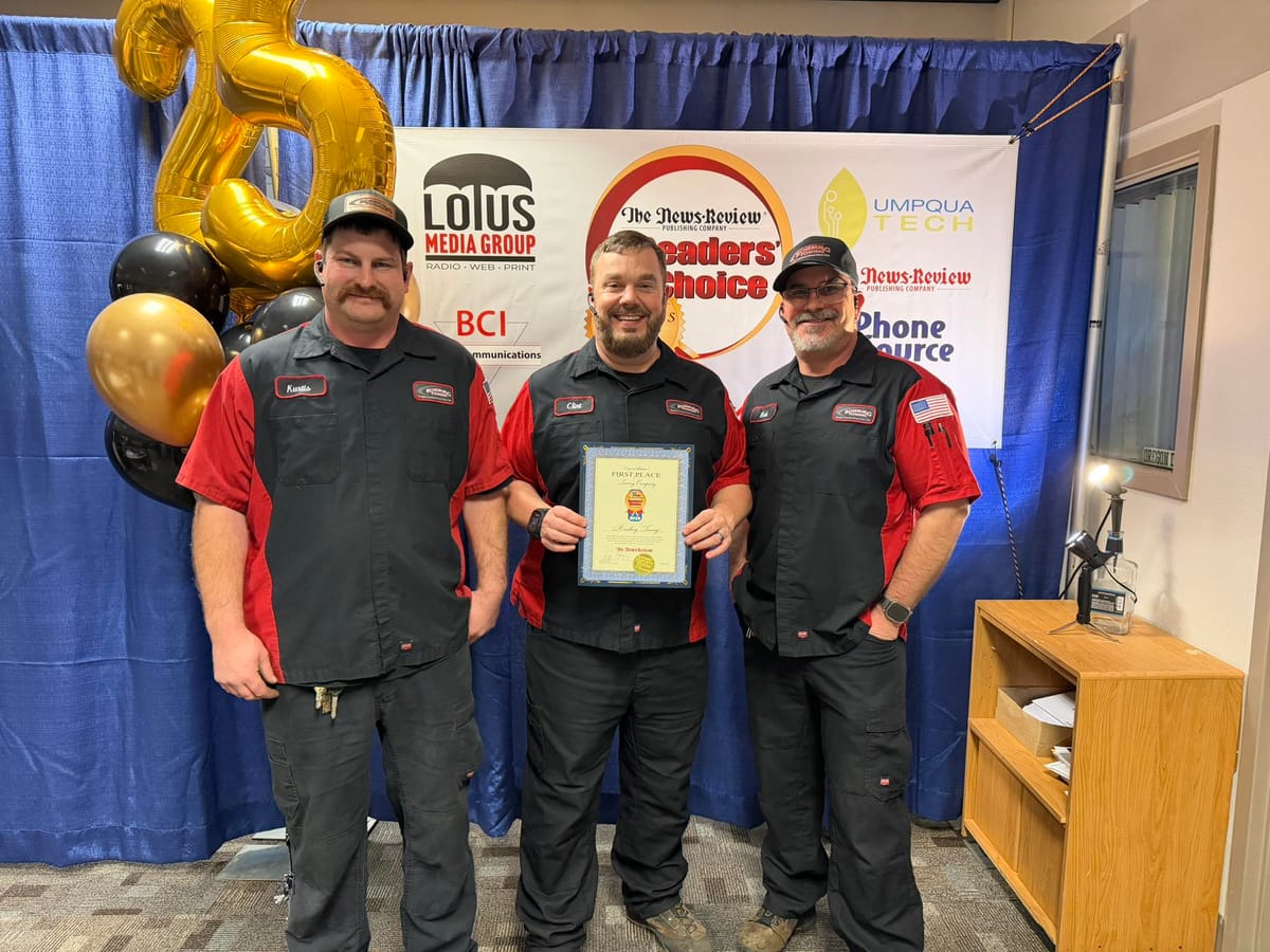 Local Team Honored: Roseburg Towing Named Best Towing Company in Douglas County