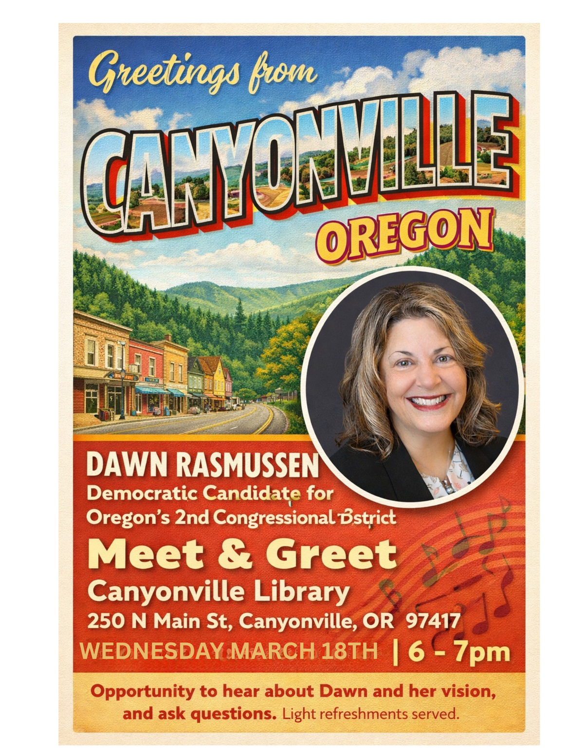 Canyonville Library To Host Meet-And-Greet With Congressional Candidate Dawn Rasmussen