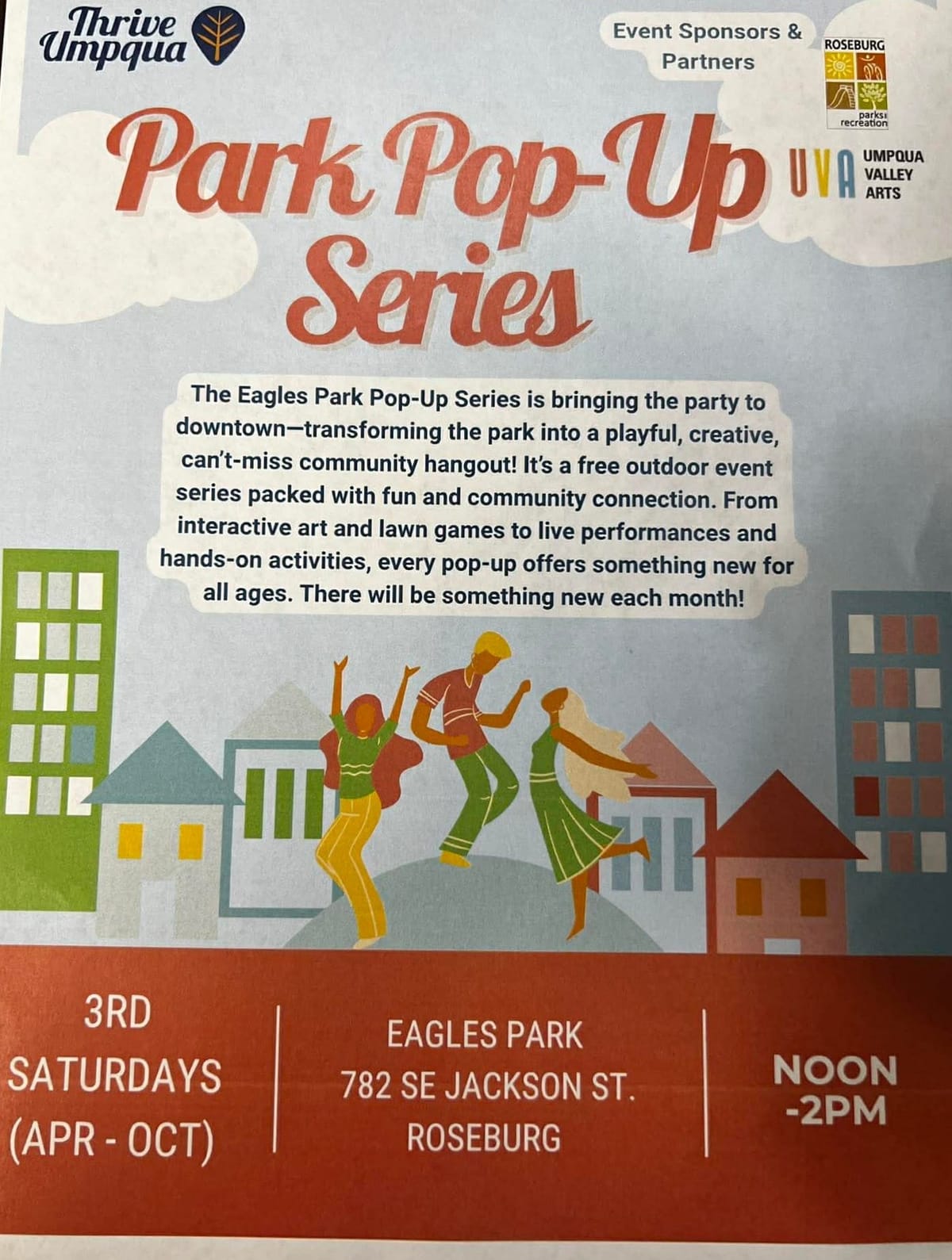 Park Pop-Up Series To Bring Monthly Community Events To Downtown Roseburg