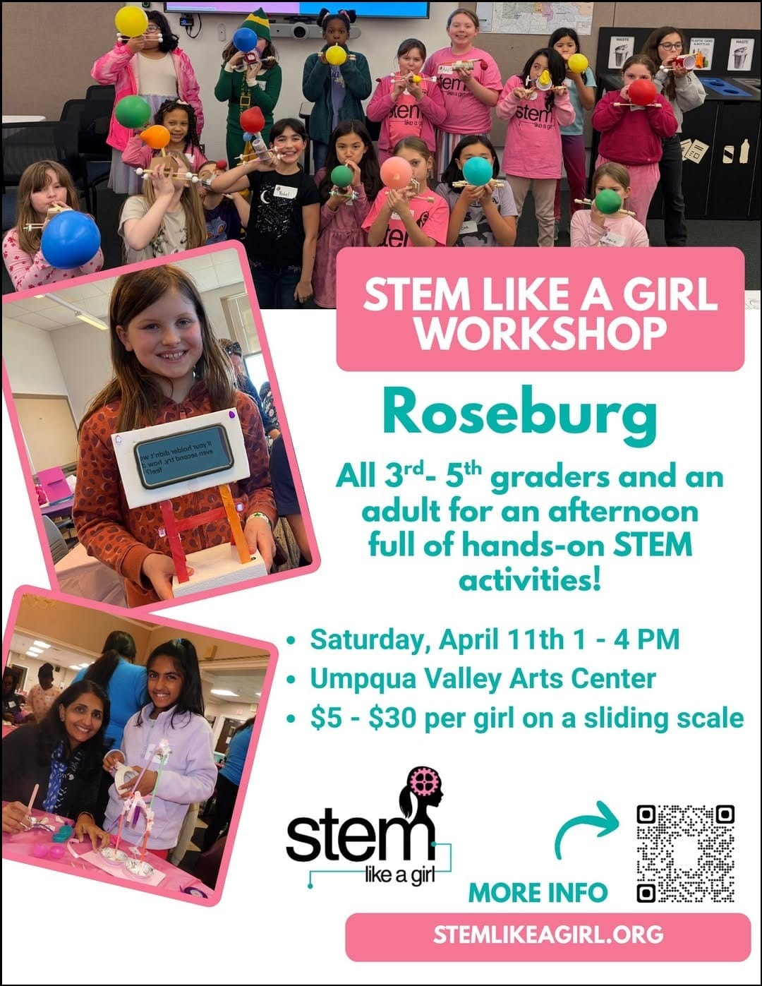 STEM Like a Girl Workshop Coming to Roseburg on April 11