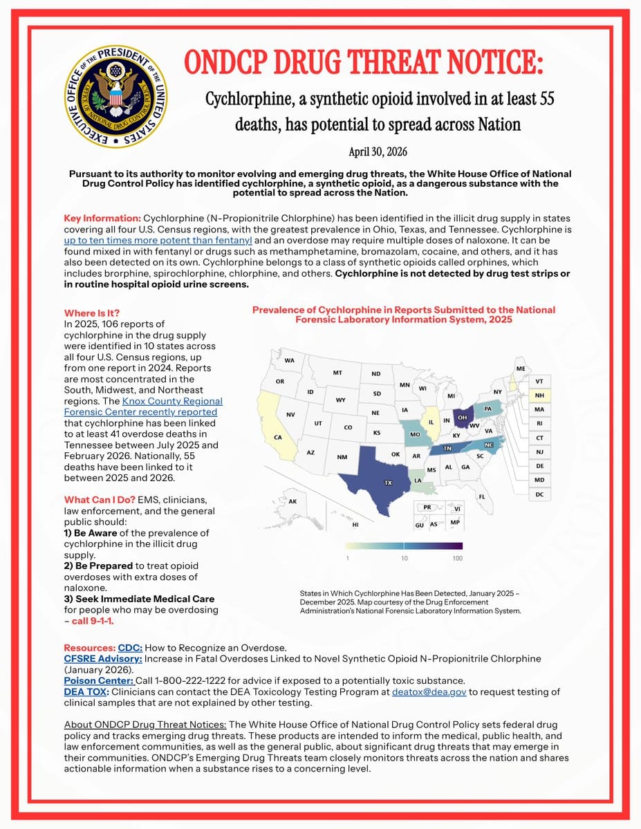 Federal Officials Warn EMS Agencies About Emerging Synthetic Opioid Threat