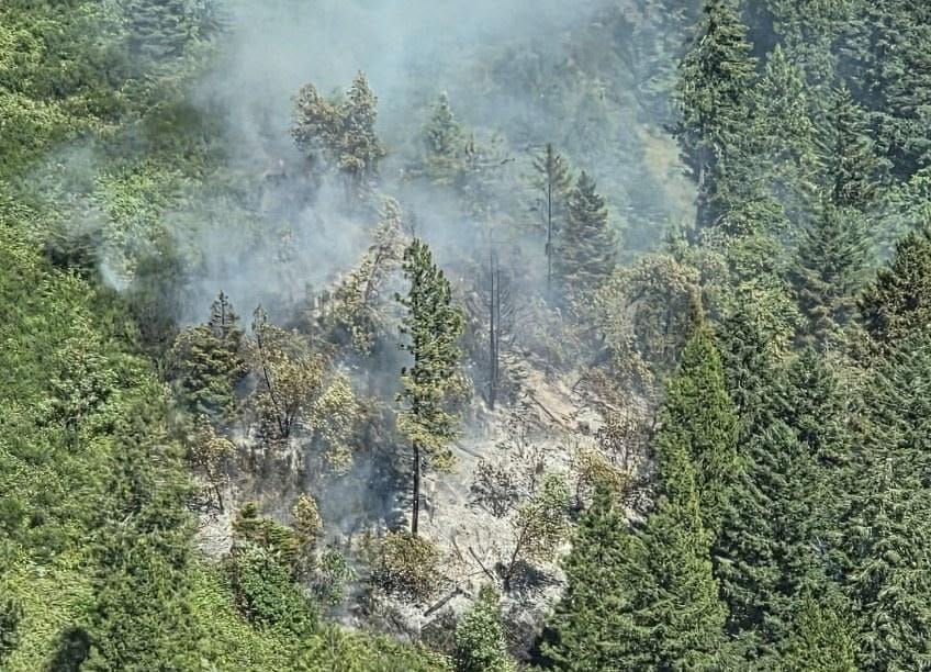 Cooper Fire Near Sutherlin Fully Lined, in Mop-Up Status