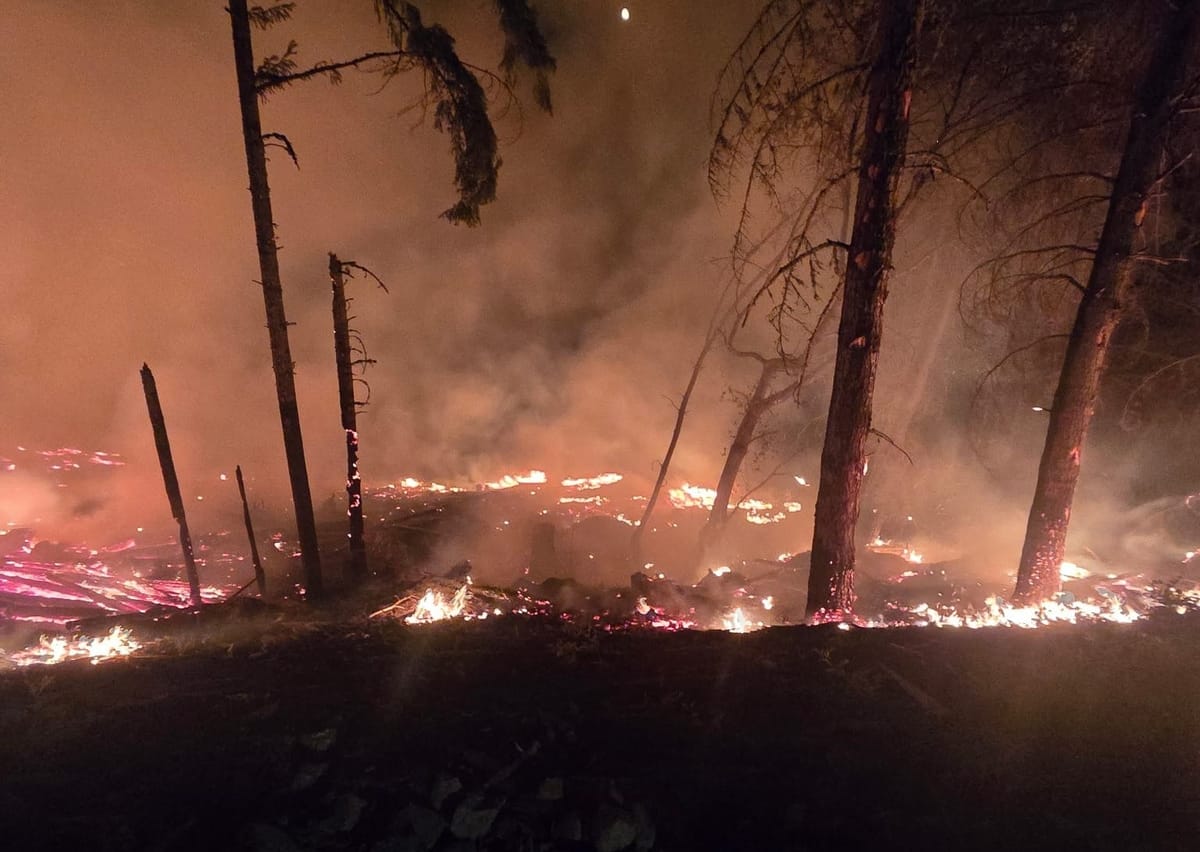 Kent Creek Fire Burns 12 to 15 Acres Southwest of Winston