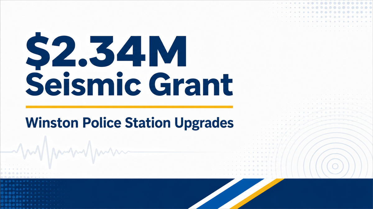 Winston Police Station Receives $2.34 Million Seismic Upgrade Grant