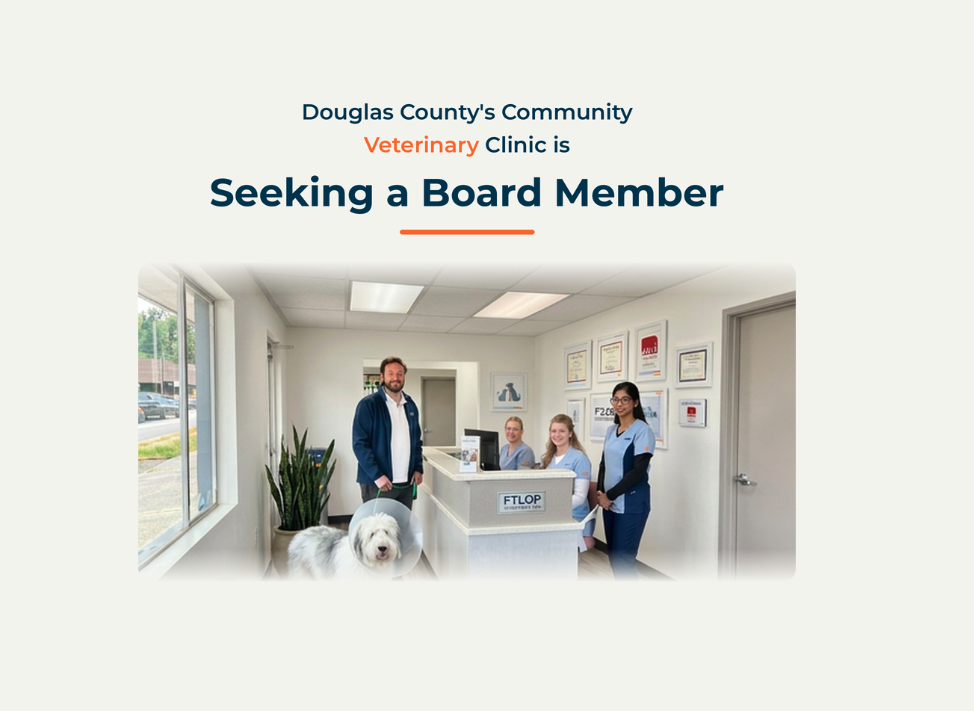 For The Love of Paws Seeking Volunteer Board Member To Support Community Veterinary Care