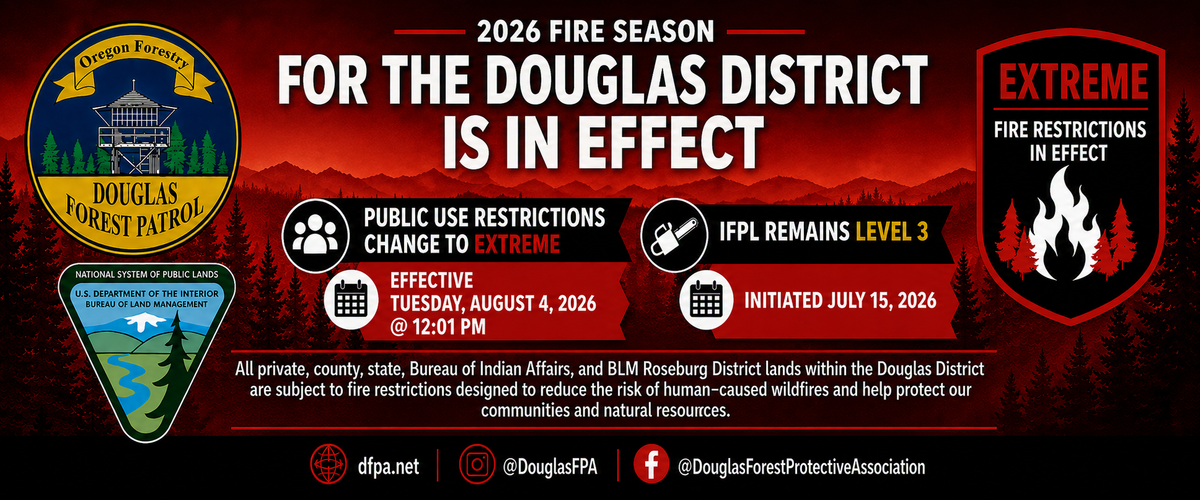 DFPA Raises Fire Danger and Public Use Restrictions to Extreme