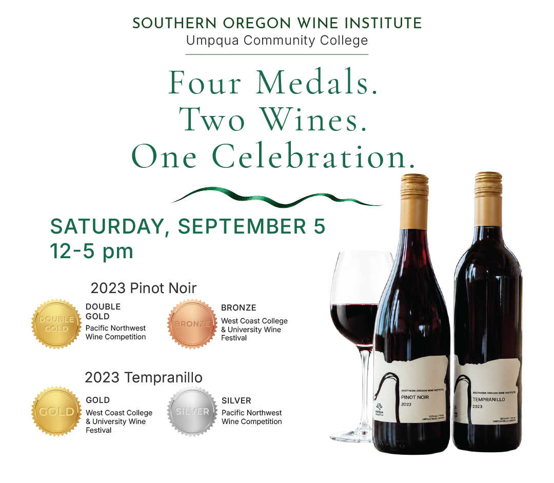 Southern Oregon Wine Institute Celebrates Four Medals With Sept. 5 Event