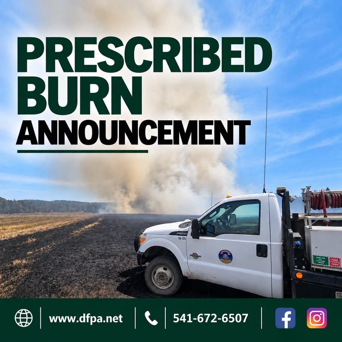 Several Prescribed Pasture Burns Scheduled Near Roseburg This Week