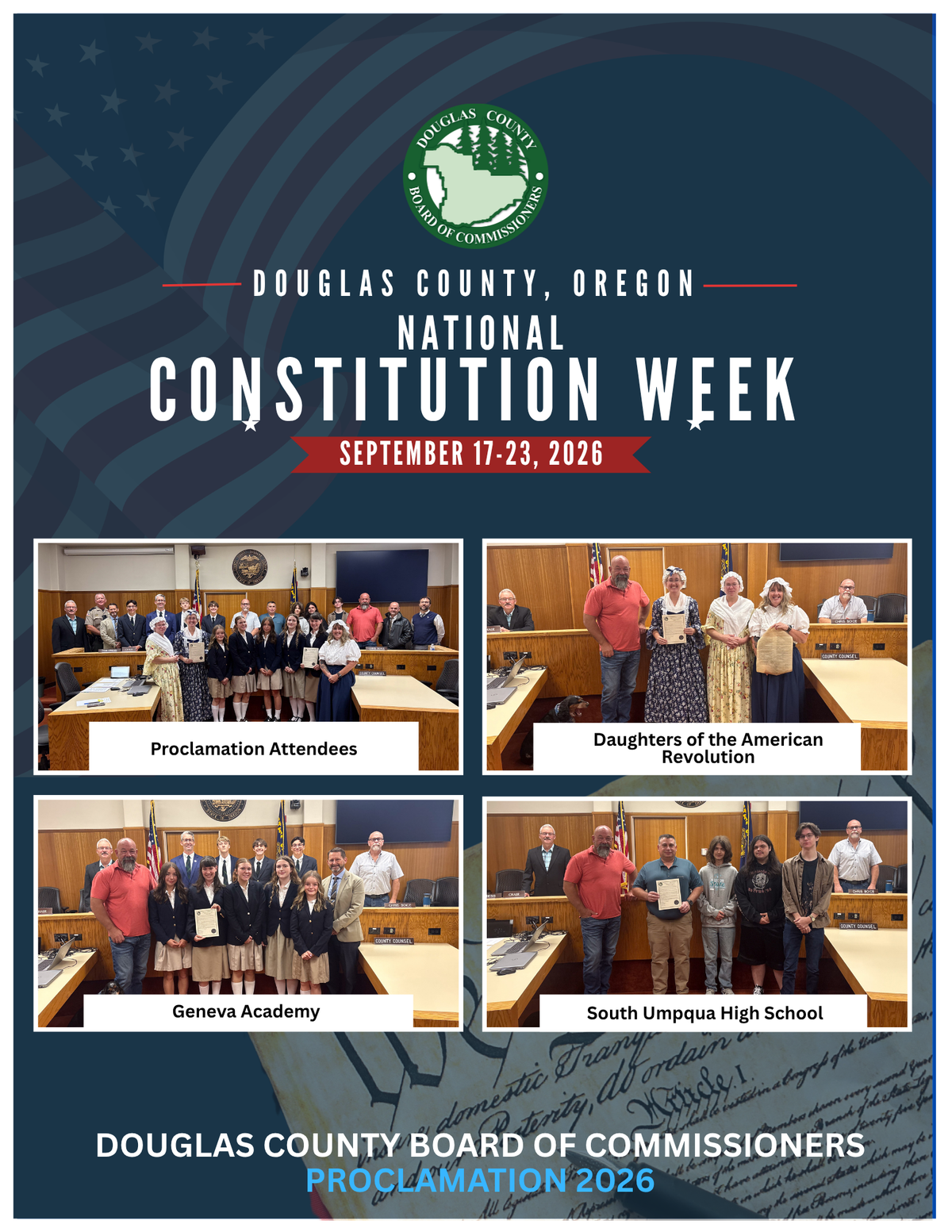 Douglas County Commissioners Recognize National Constitution Week