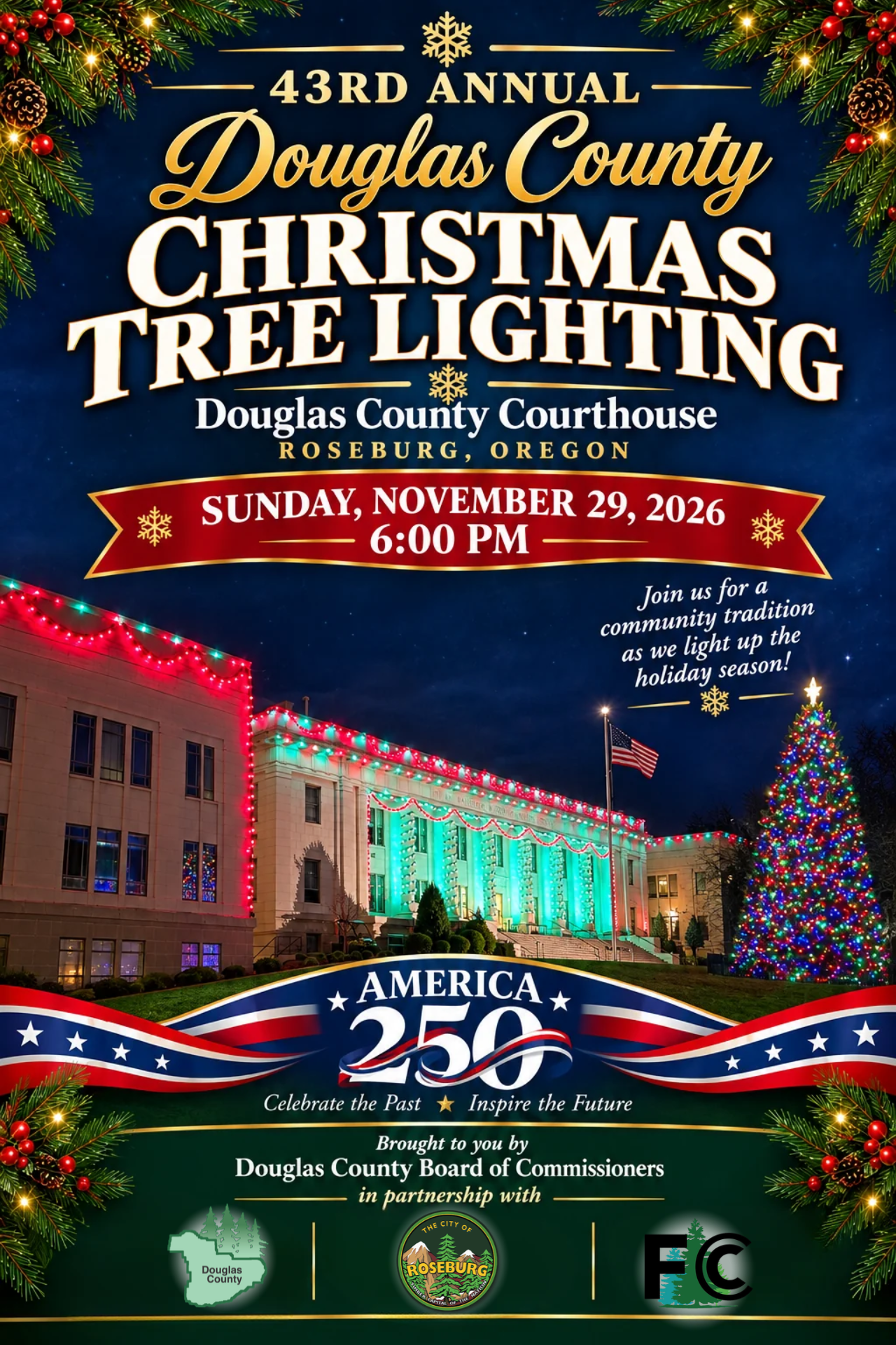 Douglas County Christmas Tree Lighting Set for November 29