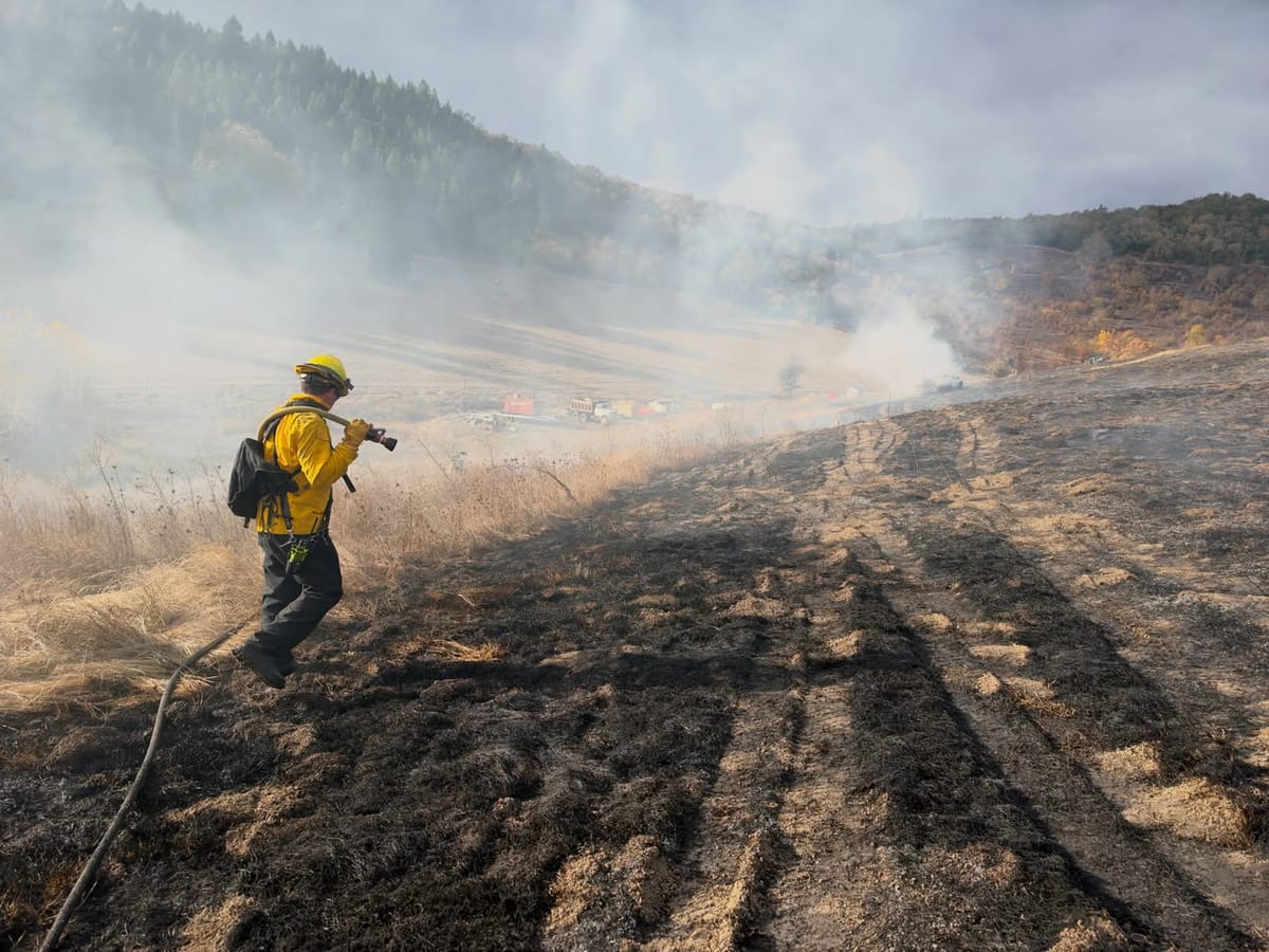 Fast-Moving Grass Fire Prompts Second-Alarm Response Near Roberts Creek Road