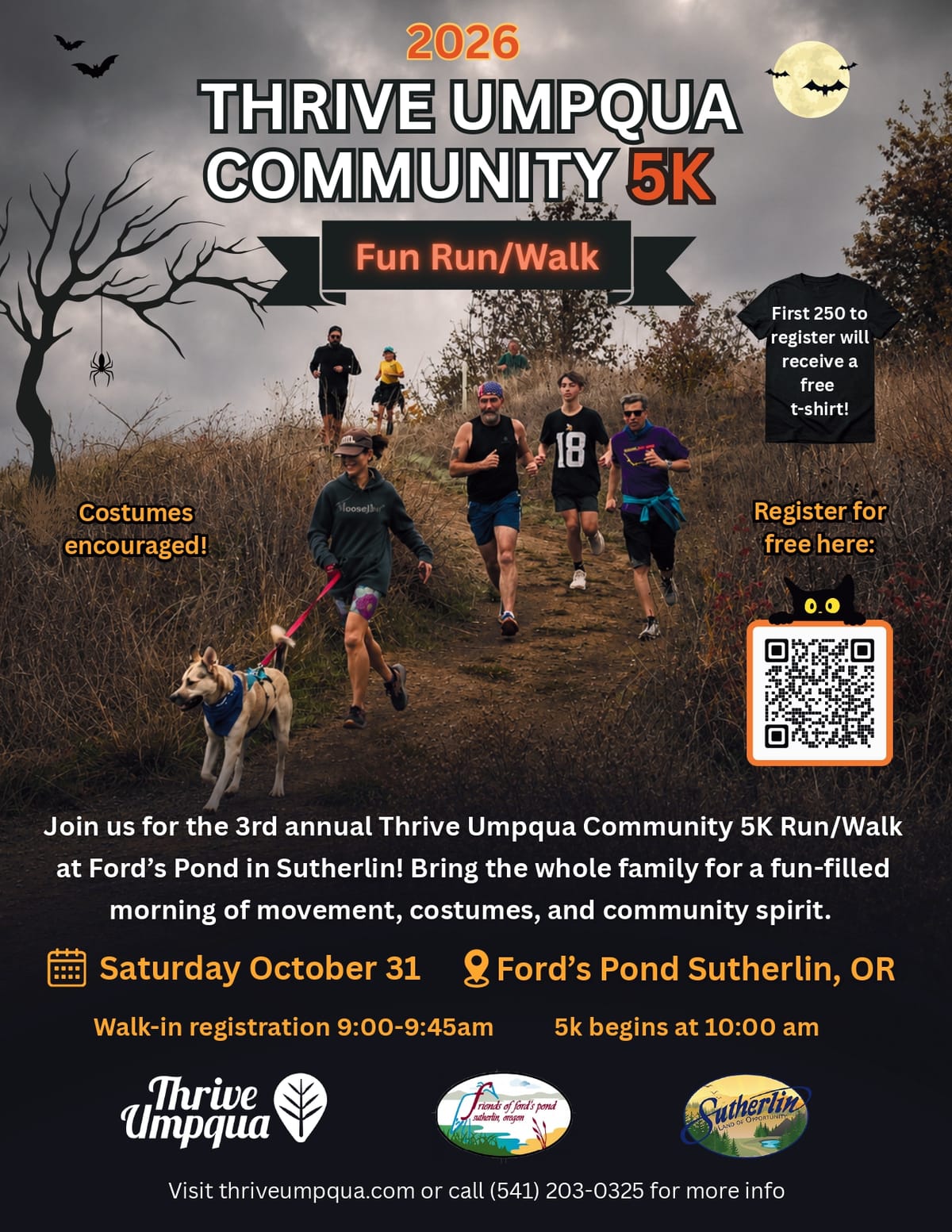 Thrive Umpqua Plans Free Halloween 5K at Ford’s Pond