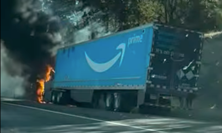 Semi-Truck Fire Prompts Emergency Response Along I-5 Near Sutherlin