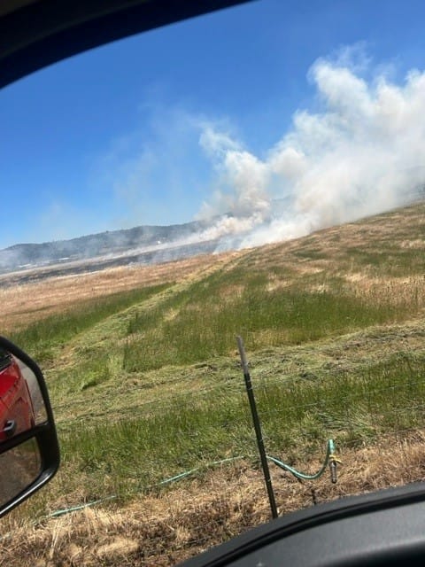 Wind-Driven Grass Fire Burns Over 6 Acres Northwest of Roseburg