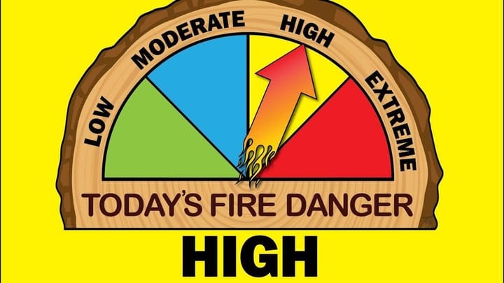 Fire Danger Level Reduced from Extreme to High Across Douglas District