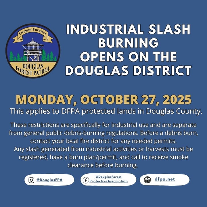 Industrial Slash-Burning Restrictions Eased in Douglas County