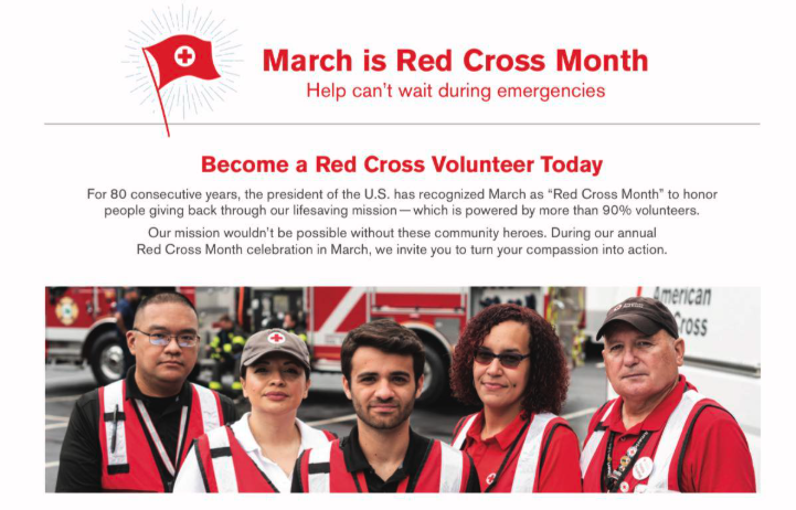 American Red Cross Highlights Volunteer Opportunities During Red Cross Month