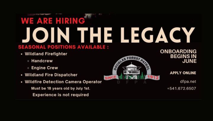 Douglas Forest Protective Association Opens Hiring For 2026 Fire Season