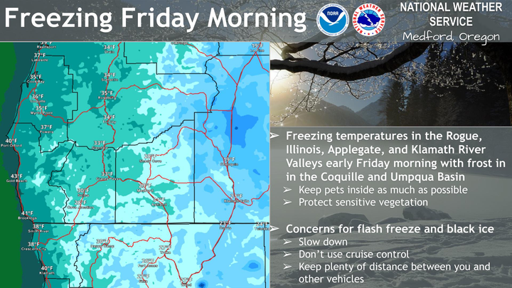 Frost Advisory Issued For Roseburg Area Early Friday