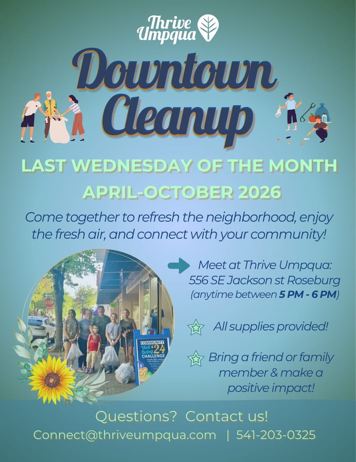 Thrive Umpqua To Kick Off Downtown Cleanup Series April 29