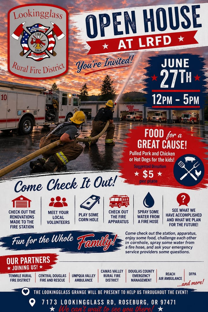 Lookingglass Rural Fire District To Host Community Event June 27