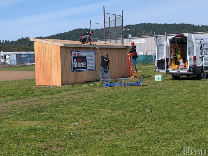 L&M Custom Builders, Made for Trades Complete Lauren Young Field Dugout Project in Sutherlin