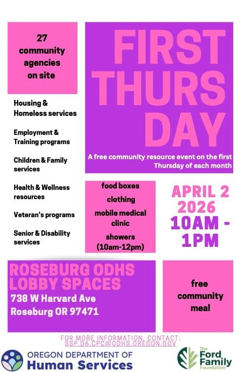 Roseburg ODHS To Host Community Resource Event April 2