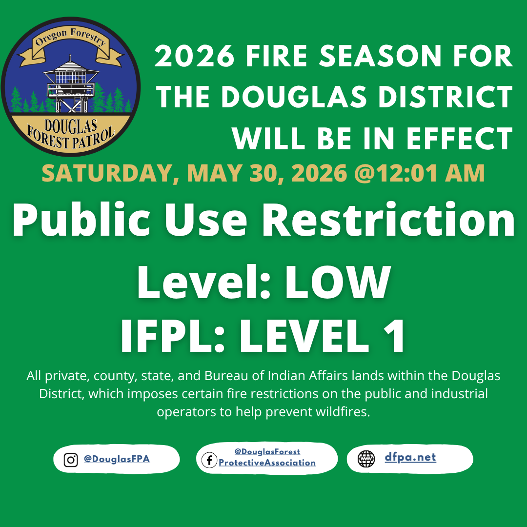 Fire Season Begins Saturday Across DFPA-Protected Lands In Douglas District