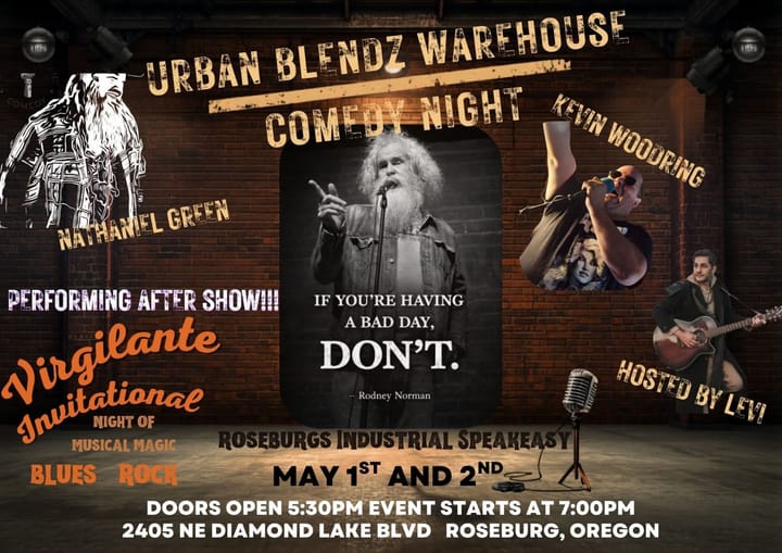 Rodney Norman Brings Two Nights Of Live Comedy To Urban Blendz In Roseburg