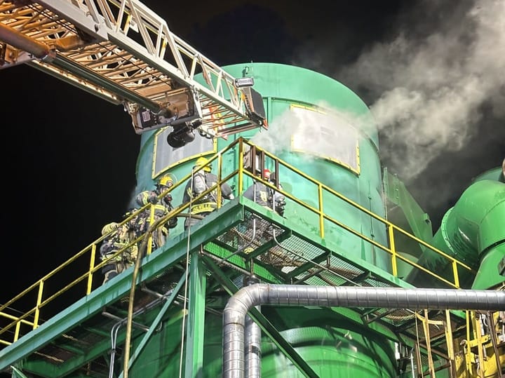 Fire Crews Respond To Bag House Fire At Douglas County Forest Products