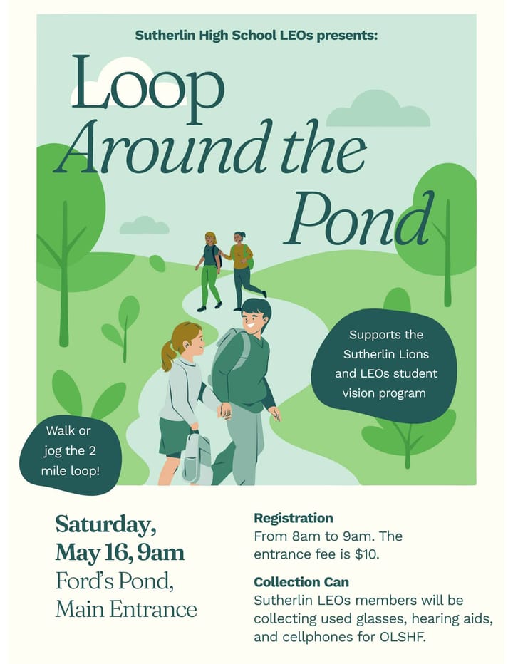 Sutherlin High School LEOs To Host Loop Around The Pond For Sight