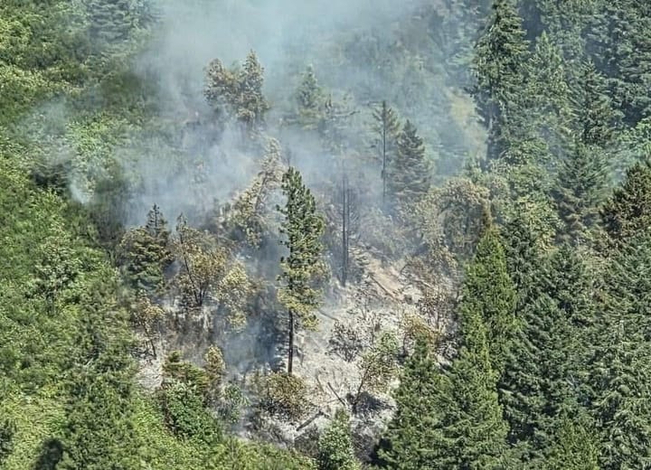 Cooper Fire Near Sutherlin Fully Lined, in Mop-Up Status