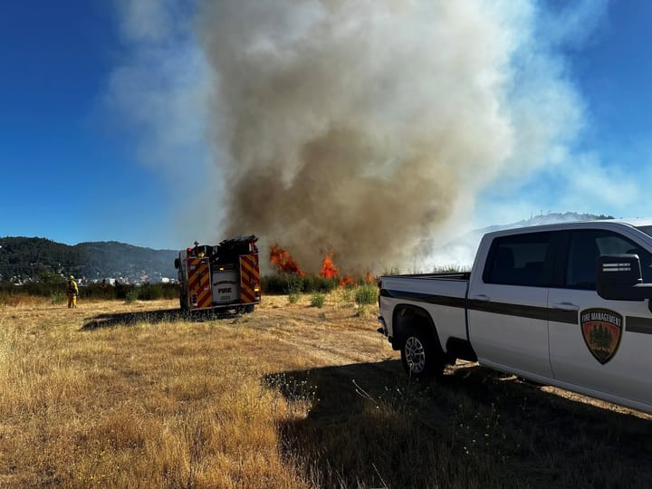 Crews Respond to Natural Cover Fire on Reservoir Hill