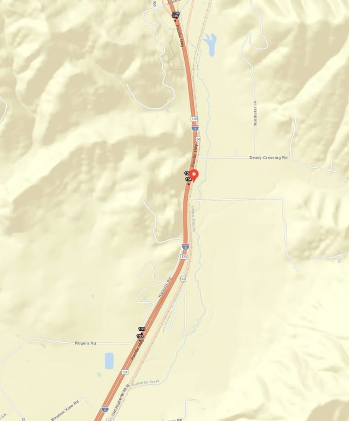 Vehicle Fire Spreads to Vegetation Along I-5 Near Azalea