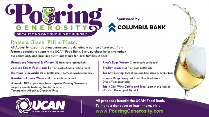Pouring Generosity Campaign to Support UCAN Food Bank Throughout August