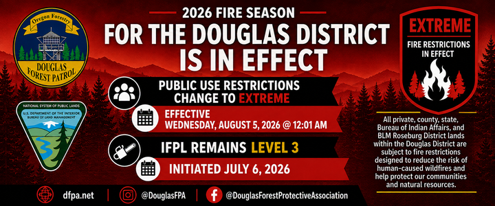 DFPA Raises Fire Danger and Public Use Restrictions to Extreme
