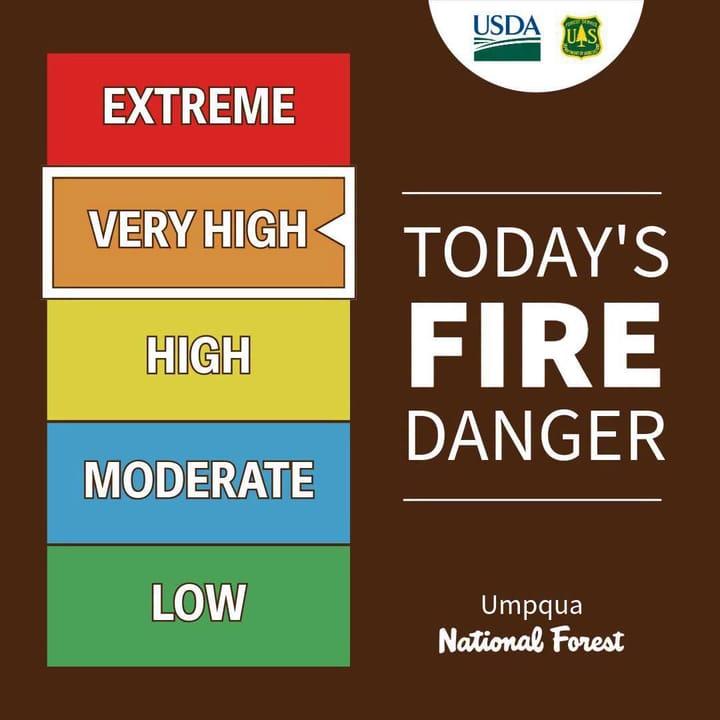 Fire Danger Raised To ‘Very High’ On Umpqua National Forest