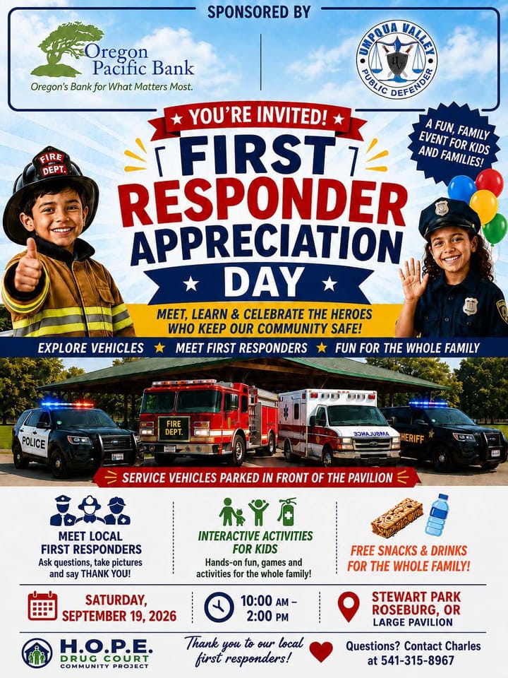H.O.P.E. Drug Court Participant Organizes First Responder Appreciation Event in Roseburg