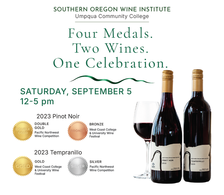 Southern Oregon Wine Institute Celebrates Four Medals With Sept. 5 Event