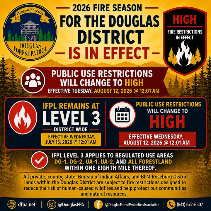 DFPA Lowers Fire Danger to High as Crews Warn About Restriction Violations
