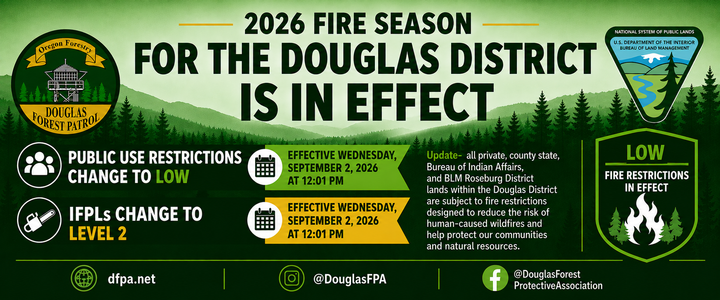 Fire Restrictions Lowered Across Douglas District Following Rain and Cooler Temperatures