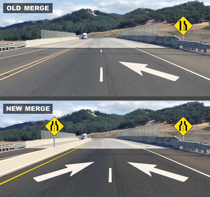 Zipper Merge Now In Place On OR 42 Between Winston And Roseburg