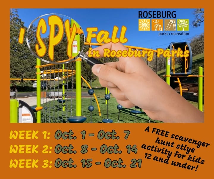 Roseburg Parks’ “I Spy Fall” Invites Kids to Hunt for Photo Clues