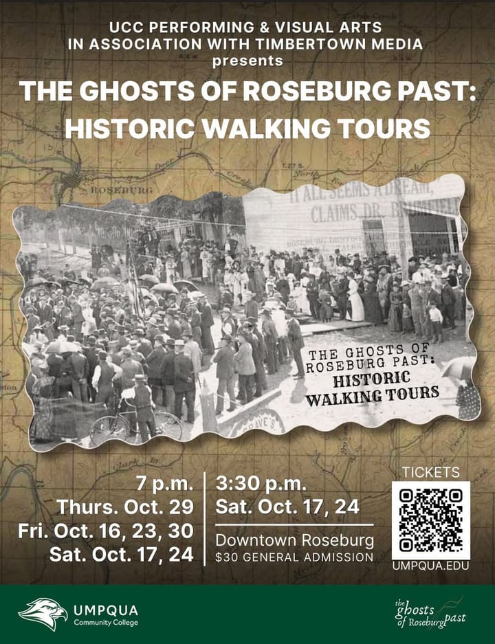 Historic Ghost Tours Return to Downtown Roseburg This October