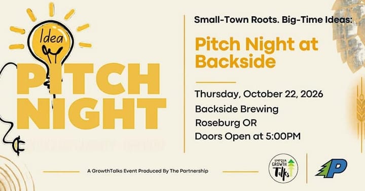 Five Local Businesses to Compete for $2,500 at Roseburg Pitch Night