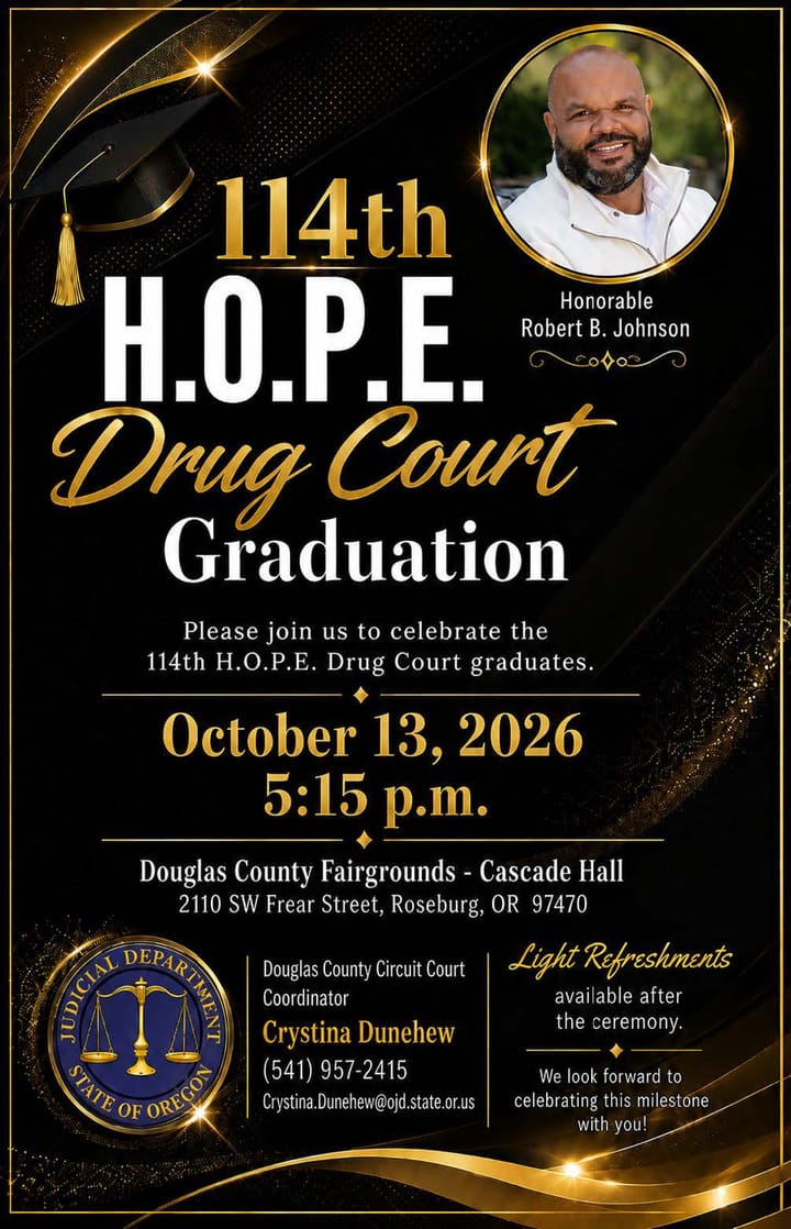 Douglas County H.O.P.E. Drug Court Graduation Set for October 13